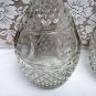 Vintage CROWN ROYAL LIQUOR Pressed Glass Decanter Set of 2 BOTTLES Decanters Diamond Pattern
