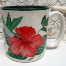 Vintage JANE BOWEN Hummingbird COFFEE MUG 1991 Flowers, Inc. Korea HIBISCUS