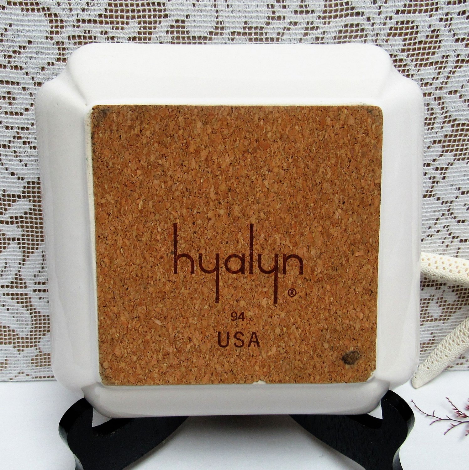 Vintage HYALYN POTTERY Ashtray RHODES FURNITURE Advertising 1960s Atlanta GA