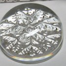 Lovely Vintage CRISTAL D'ARQUES Snowflake PAPERWEIGHT Winter Glass Made in France