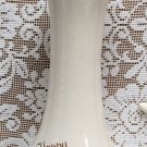 Vintage HAEGER POTTERY Vase HAPPY BIRTHDAY 9 in. tall White