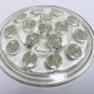Vintage Clear Glass 16 HOLE Flower Holder For Arrangements FLOWER FROG 5 in.