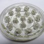Vintage Clear Glass 16 HOLE Flower Holder For Arrangements FLOWER FROG 5 in.