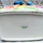 Vintage TELEFLORA GIFT Ceramic Basket BLUEBIRDS FLOWERS Made in Thailand