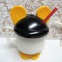Vintage MICKEY MOUSE Plastic Sippy Cup Mug Souvenir Walt Disney Productions 1980s Big Yellow Feet