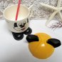 Vintage MICKEY MOUSE Plastic Sippy Cup Mug Souvenir Walt Disney Productions 1980s Big Black Feet