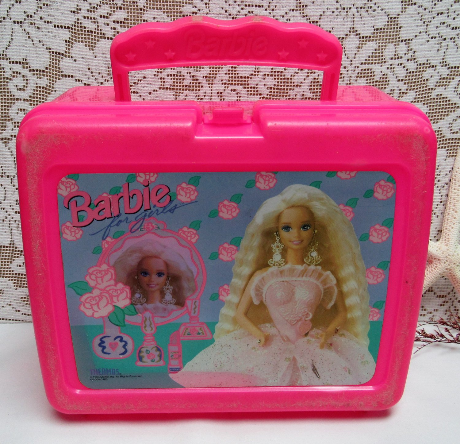 Barbie, Bags, Nwt Mattel Barbie Thermos Kids Insulated Lunch Box Bag Van  Camper Car Pink Rare