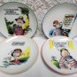 Vintage FINKSTROM FOR CENTRUM Golf Collector Plate Set of 4 Golfing Humor