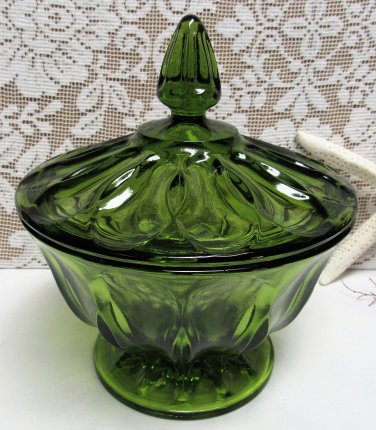 Candy dish green factory vintage