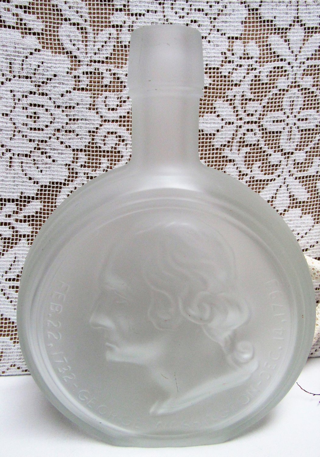 Vintage WHEATON Satin GLASS Bottle GEORGE WASHINGTON 1969 First