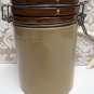 Vintage MOIRA STONEWARE Jar Crock BROWN TAN Latch PRESERVING Country England
