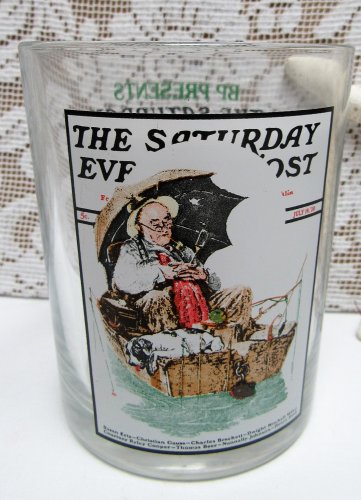 Vintage BP SATURDAY EVENING POST Highball Cocktail Collector Glass