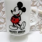 Vintage MICKEY MOUSE Walt Disney Productions MILK GLASS Pedestal MUG Made in USA
