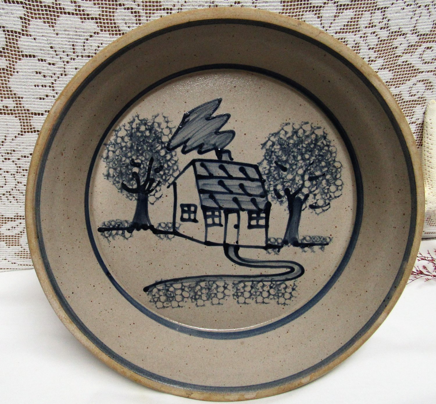 Vintage BBP BEAUMONT BROTHERS POTTERY Pie Plate Country Farmhouse