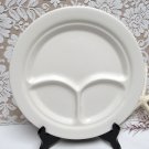 Vintage BUFFALO CHINA RESTAURANT WARE Divided Dinner Plate White Mid Century