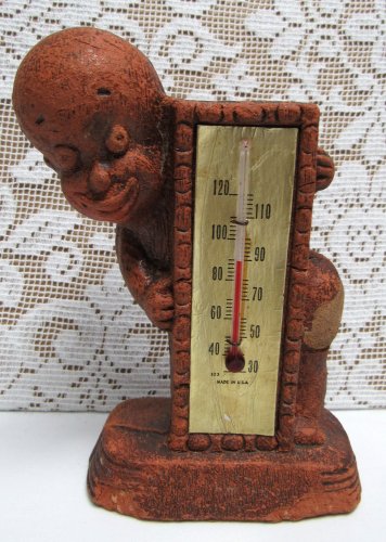 Vintage Desktop Thermometer Souvenir 