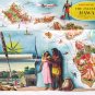 VINTAGE ALOHA AIRLINES Travel Brochure Hawaii Souvenir Kaui Kona Beach 1950s-60s