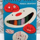 Vintage FUNNY FACE PENCIL CRAYONS USA 8 Crayons ORIGINAL Box EMPIRE PENCIL CO.