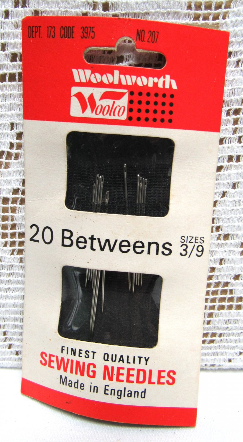 Vintage WOOLCO WOOLWORTH Sewing Needles Made in England Sizes 3/9