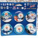 Salt Lake City OLYMPICS 2002 Pin Back Buttons 6 Pack on Card SOUVENIRS WinCraft Sports