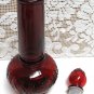 Vintage AVON RUBY RED Somewhere Cologne Glass GENIE BOTTLE with Stopper Decanter