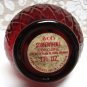 Vintage AVON RUBY RED Somewhere Cologne Glass GENIE BOTTLE with Stopper Decanter