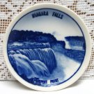 Vintage NIAGARA FALLS Canada Souvenir Small DISH Blue and White Delft Style PROSPECT POINT
