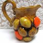 Vintage INARCO Ceramic Fruit SMALL CREAM PITCHER 1970s Oranges Lemons Made in Japan