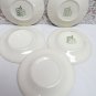 Vintage ROYAL CHINA CO. The Old Curiosity Shop Lot of 5 Saucers Green White USA