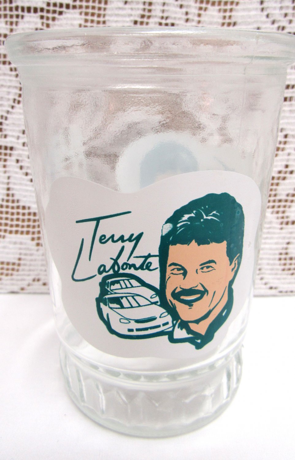 Vintage BAMA JAM JELLY JUICE Collector Glass Champion Driver Series #4 Terry Labonte