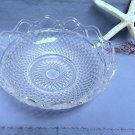 Vintage IMPERIAL GLASS Crocheted Crystal Belmont Bowl Lace Open Edge Clear