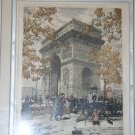 Arche De La Broye Handtinted Print