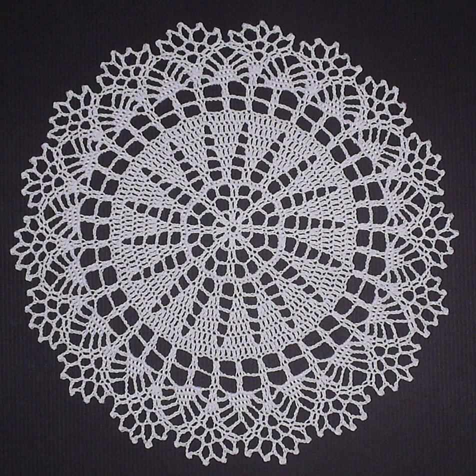 Hand Crochet Doily - Vintage Design - Pure White