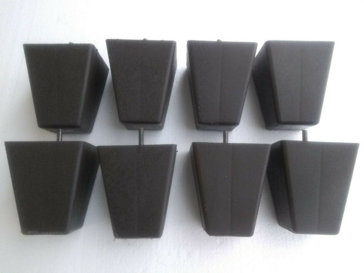Plastic Sofa Legs Square Tapered Pyramid Replacement Furniture Leg Set of 8