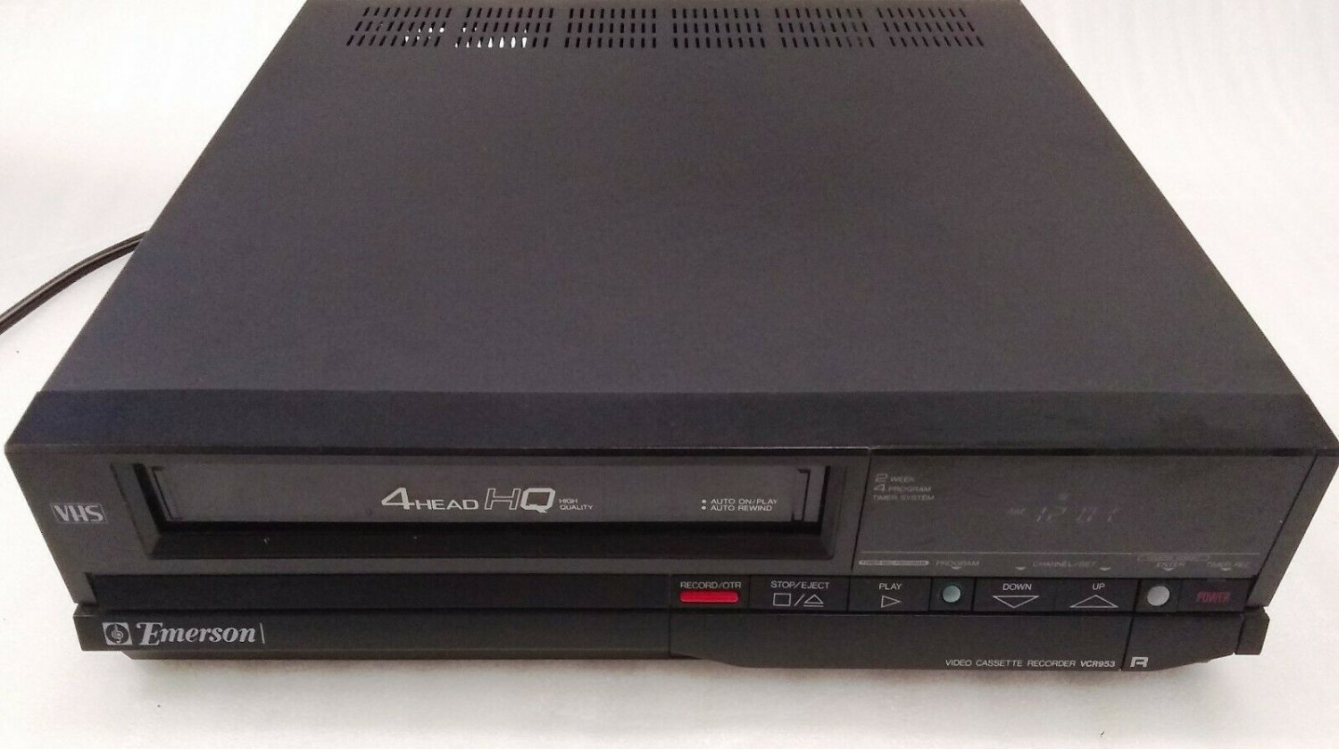 Emerson video cassette recorder model vcr953 for parts or repair.