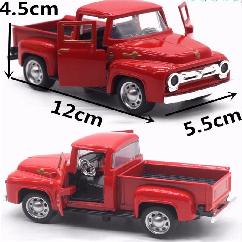 Red Metal Vintage Truck Christmas Gift for Kids Christmas Tree Ornaments Home Decoration 2022