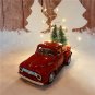 Red Metal Vintage Truck Christmas Gift for Kids Christmas Tree Ornaments Home Decoration 2022