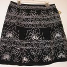 NEW $108 TALBOTS Womens Skirt 10P 10 Petite Black White NWT