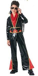 NEW 50s Vinyl Rock Star Kids Halloween Costume L Boys