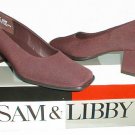NEW SAM & LIBBY Womens Shoes Heels 8.5 M 8.5M NIB NR Wine Silky