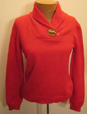 NEW RALPH LAUREN POLO Womens Sweater S NWT Red