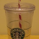 NEW 1 STARBUCKS Clear Tumbler 20 oz Venti Holiday Cup