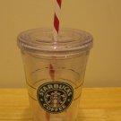 NEW  1 STARBUCKS Clear Tumblers 16 oz Grande Holiday Cup