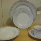 NEW RALPH LAUREN Satin Paisley Platinum 5 Pc Place Setting