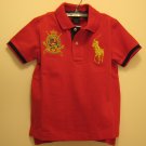 NEW POLO RALPH LAUREN Boys Shirt Top Big Pony 4 4T Red NWT