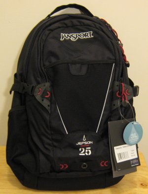NEW JANSPORT JEPSON Biovent Backpack NWT Daypack Black