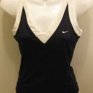 NEW NIKE Dry Fit Womens Tennis Shirt Top XS 0 2 NWT Black White