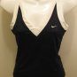 NEW NIKE Dry Fit Womens Tennis Shirt Top XS 0 2 NWT Black White