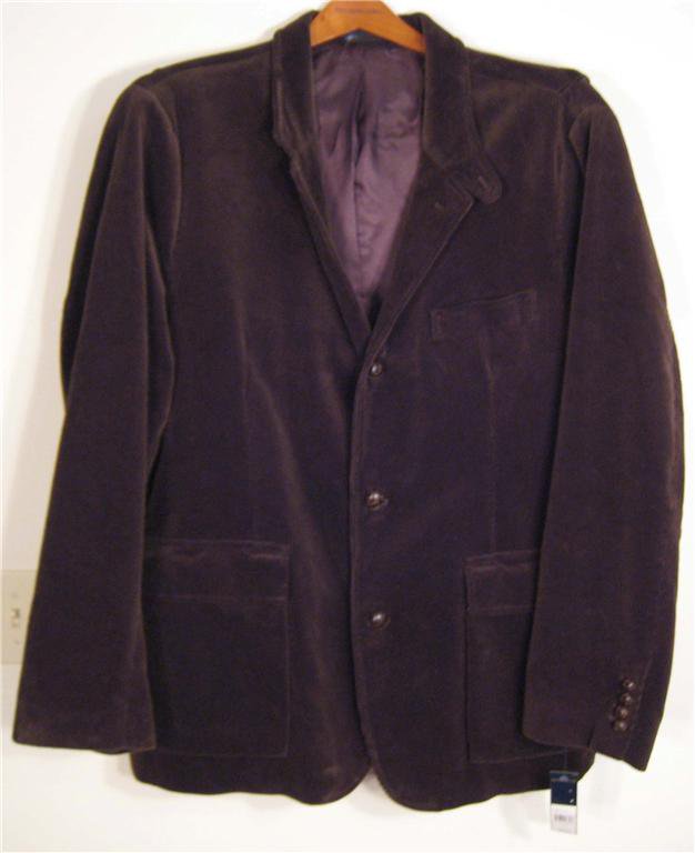 New Polo Ralph Lauren Mens Corduroy Sport Coat Blazer Jacket L Large Nwt Brown 0288