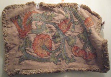 NEW 1 Pottery Barn Fringe Floral Pillow Cover 16 x 26 inches NWT